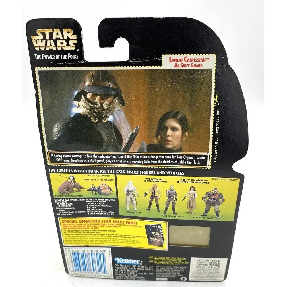 Vtg Sealed Star Wars Power of Force Freeze Frame Lando Calrissian as Skiff Guard